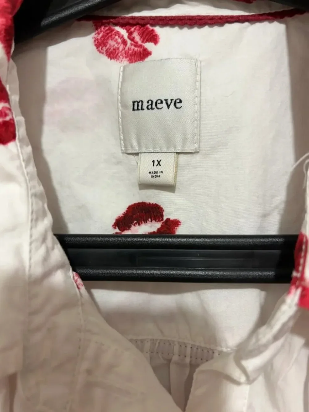 Anthropologie Maeve The Leandra Lip Kiss Blouse Size 1X